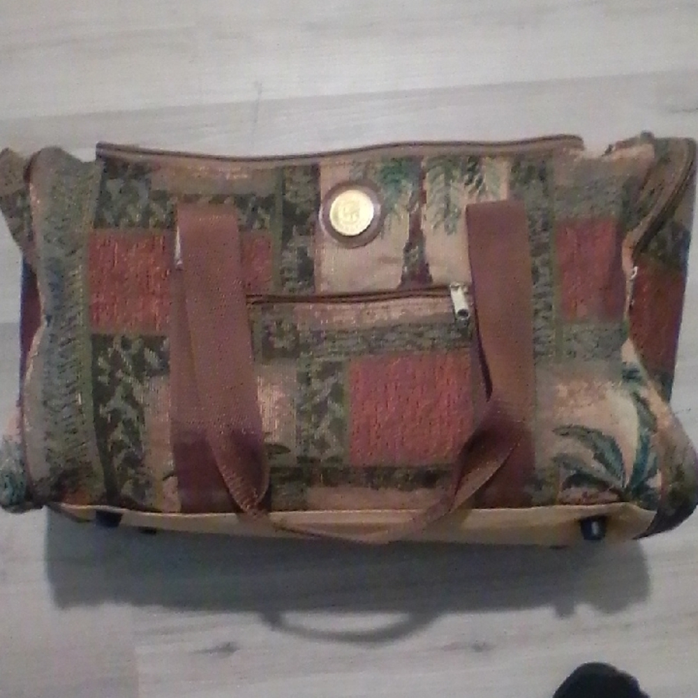 Stylish Brown and Green Men's Bag